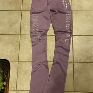 Purple mens stacked sweats